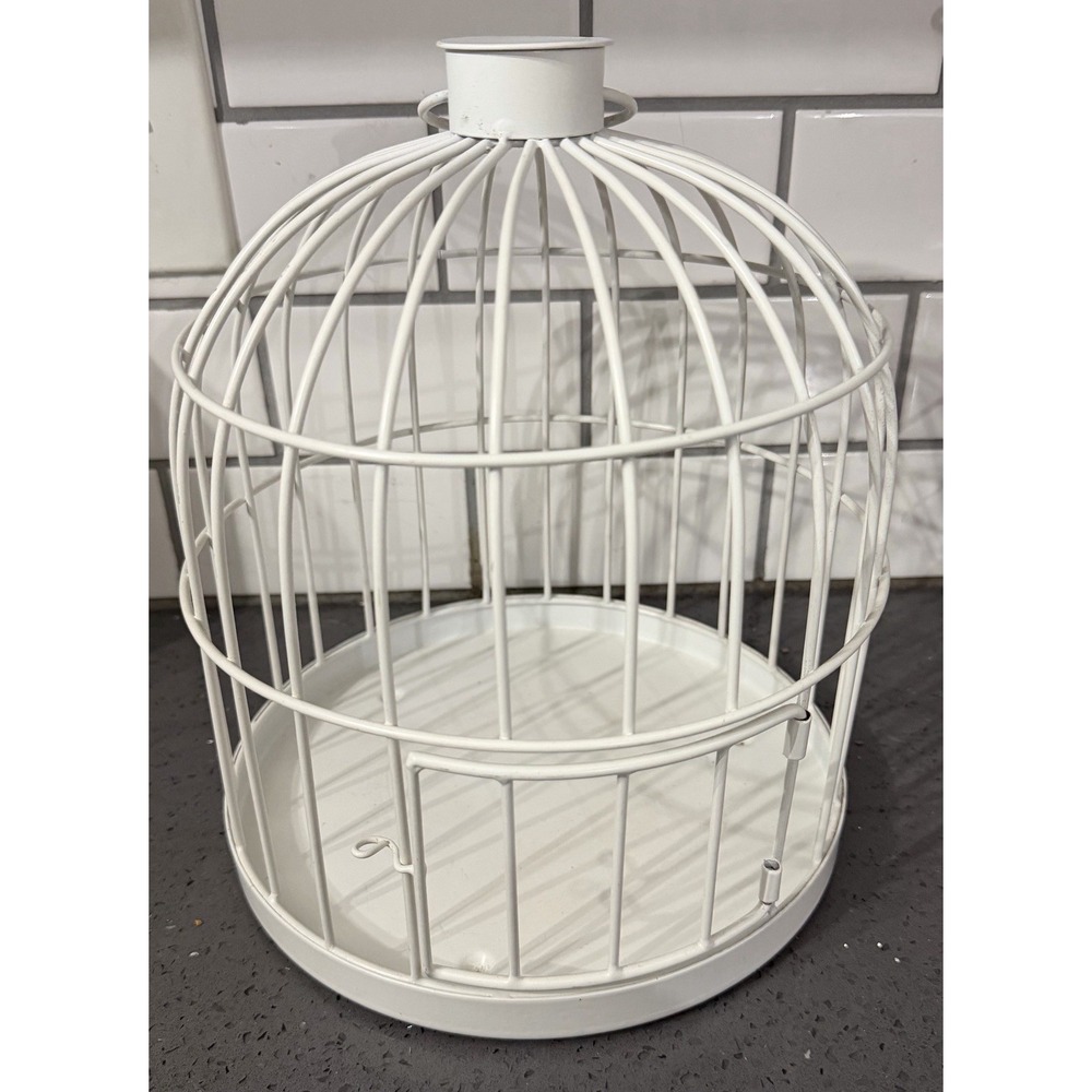 IKEA White Decorative Birdcage Metal Cottage Core Classic Done